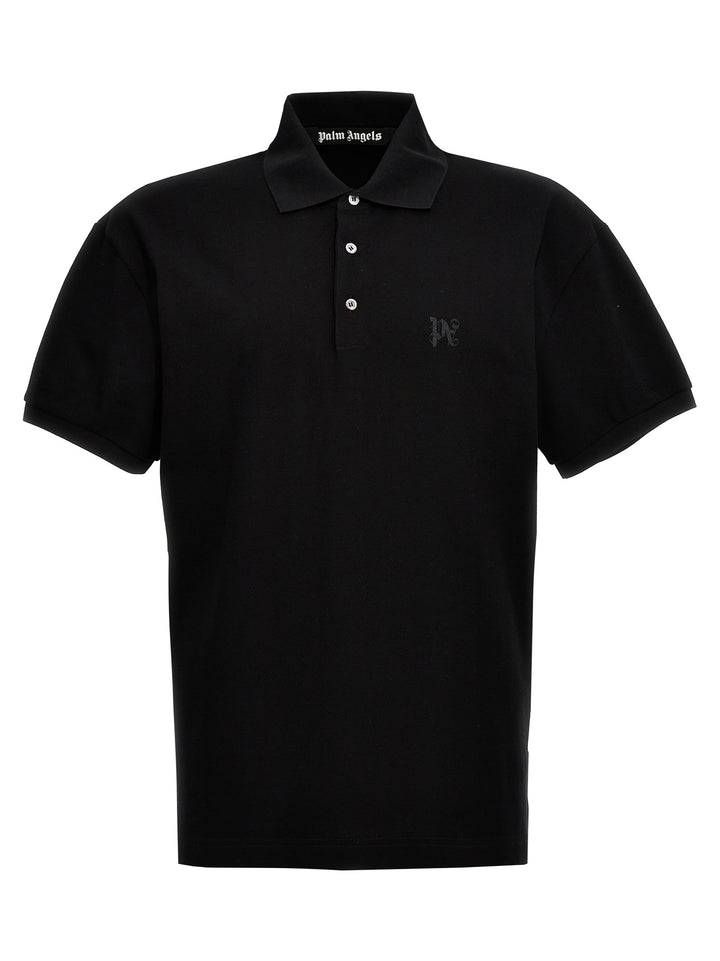 Palm Angels Monogram Polo - Black | ab4a99ebfd3b02fb7e431c3b4c19531d63cd0987