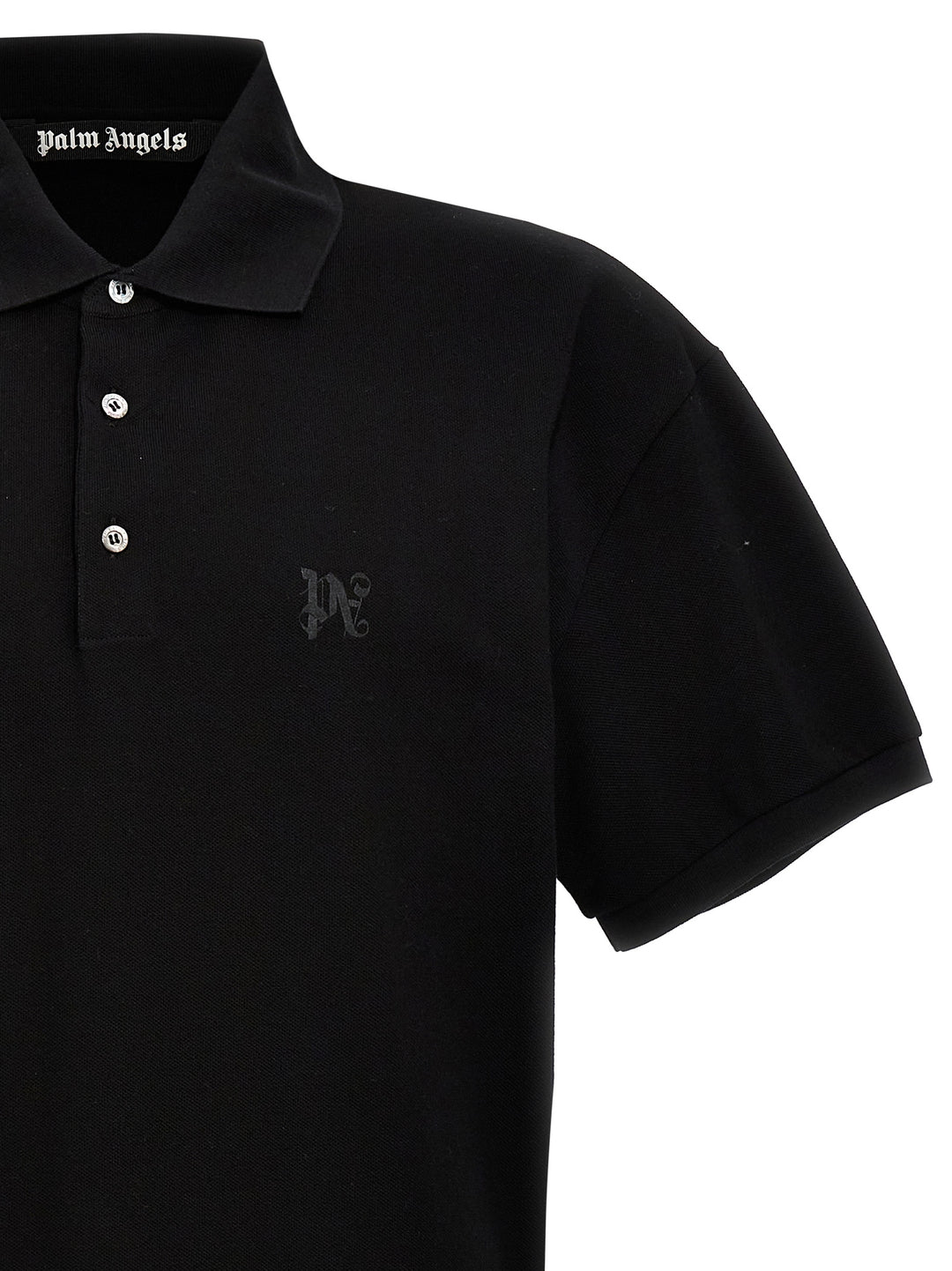 Palm Angels Monogram Polo - Black | 541a76fe71fbe5f6b0199cfc3f4ceab0e6b68aa1