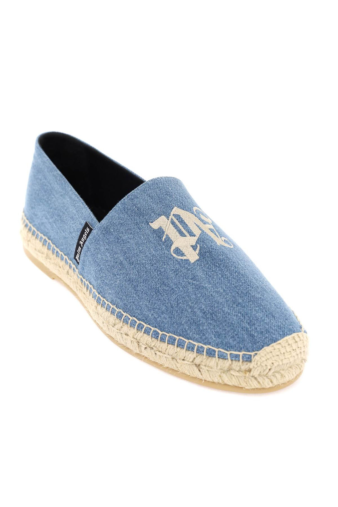 Denim Espadrilles With Embroidered Logo