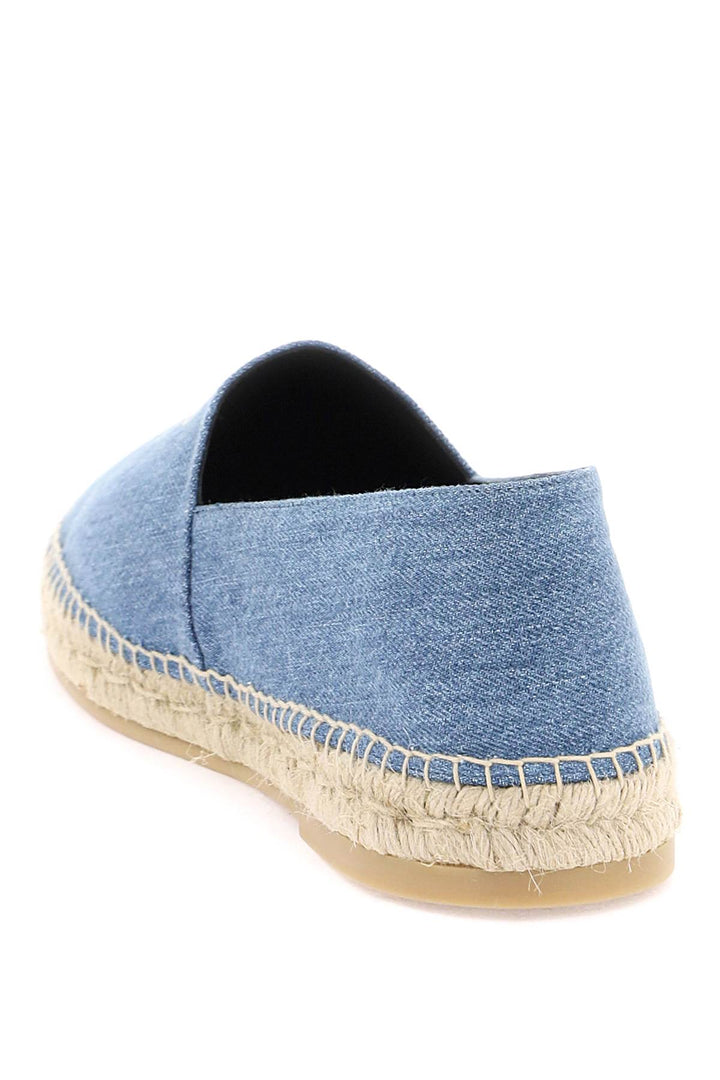 Denim Espadrilles With Embroidered Logo