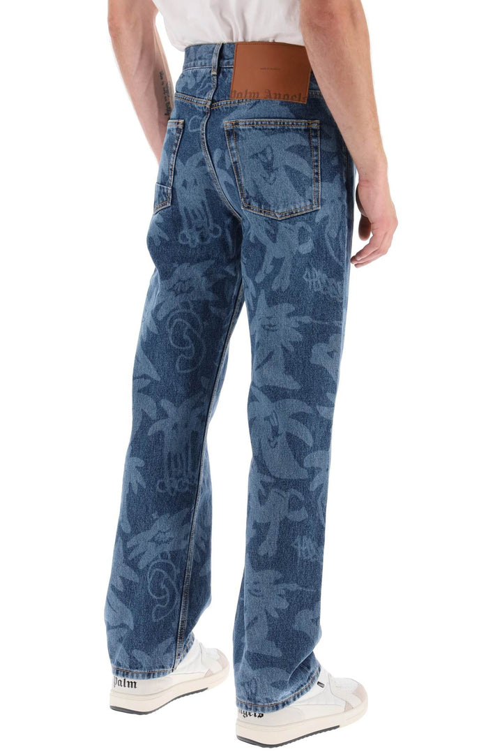 Palmity Allover Laser Denim Jeans