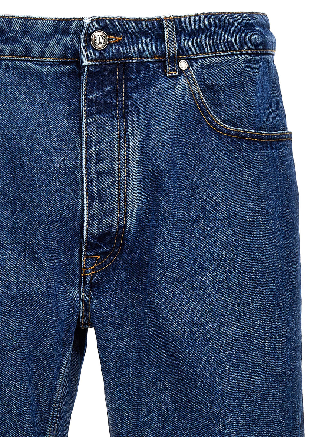 Palm Angels Lw Monogram Jeans - Blue | 95e2ffcea0454b478ee2bd707f5098a96130b61f