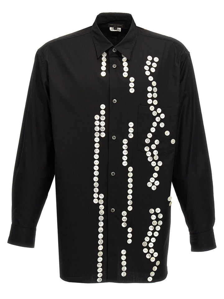 Button Shirt Shirt, Blouse White/Black