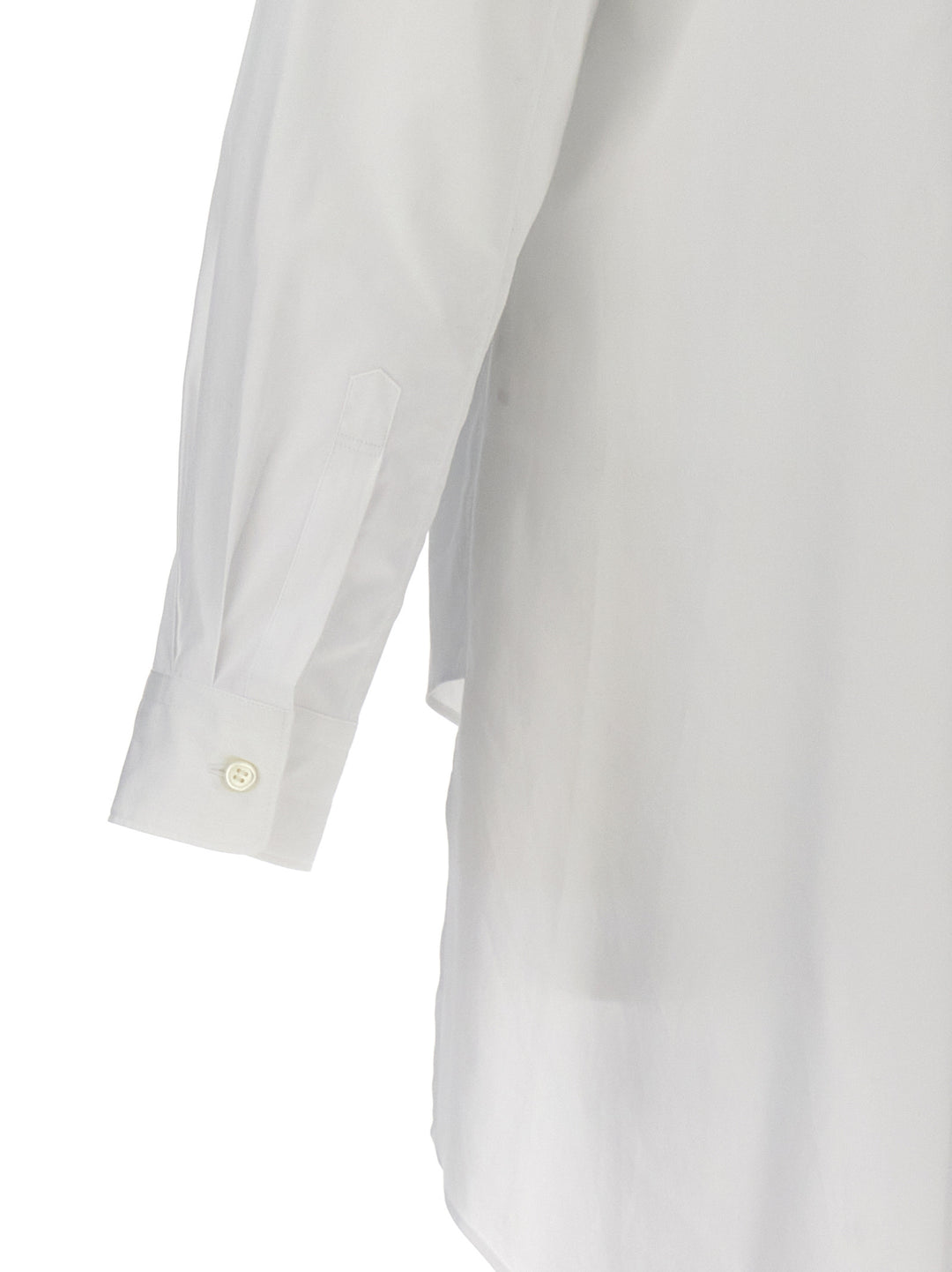 Asymmetric Hem Shirt Shirt, Blouse White