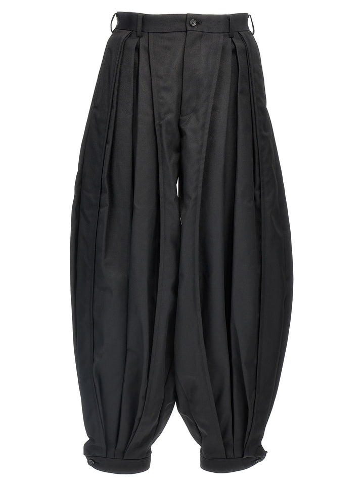 Pleated Trousers Pants Black