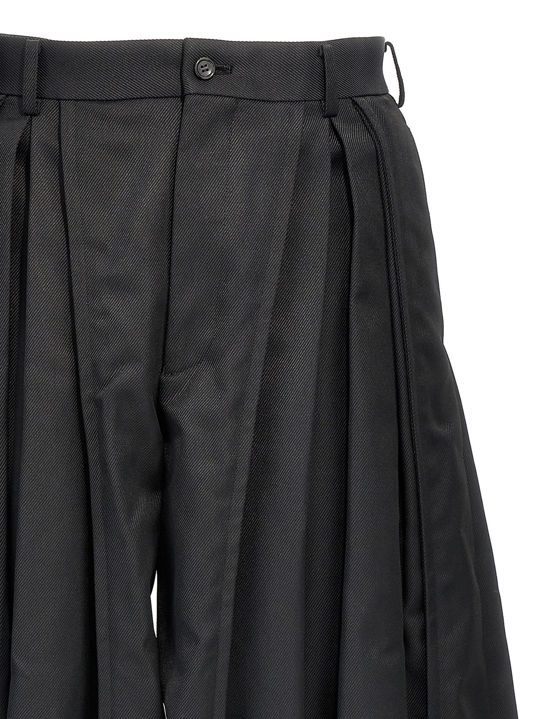 Pleated Trousers Pants Black