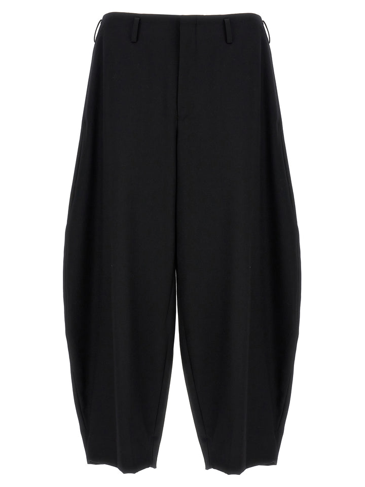 Loose Leg Tailored Pants Black