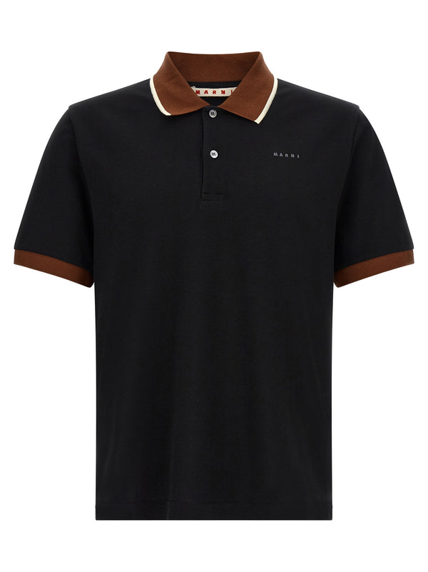 With Contrasting Details Polo Black