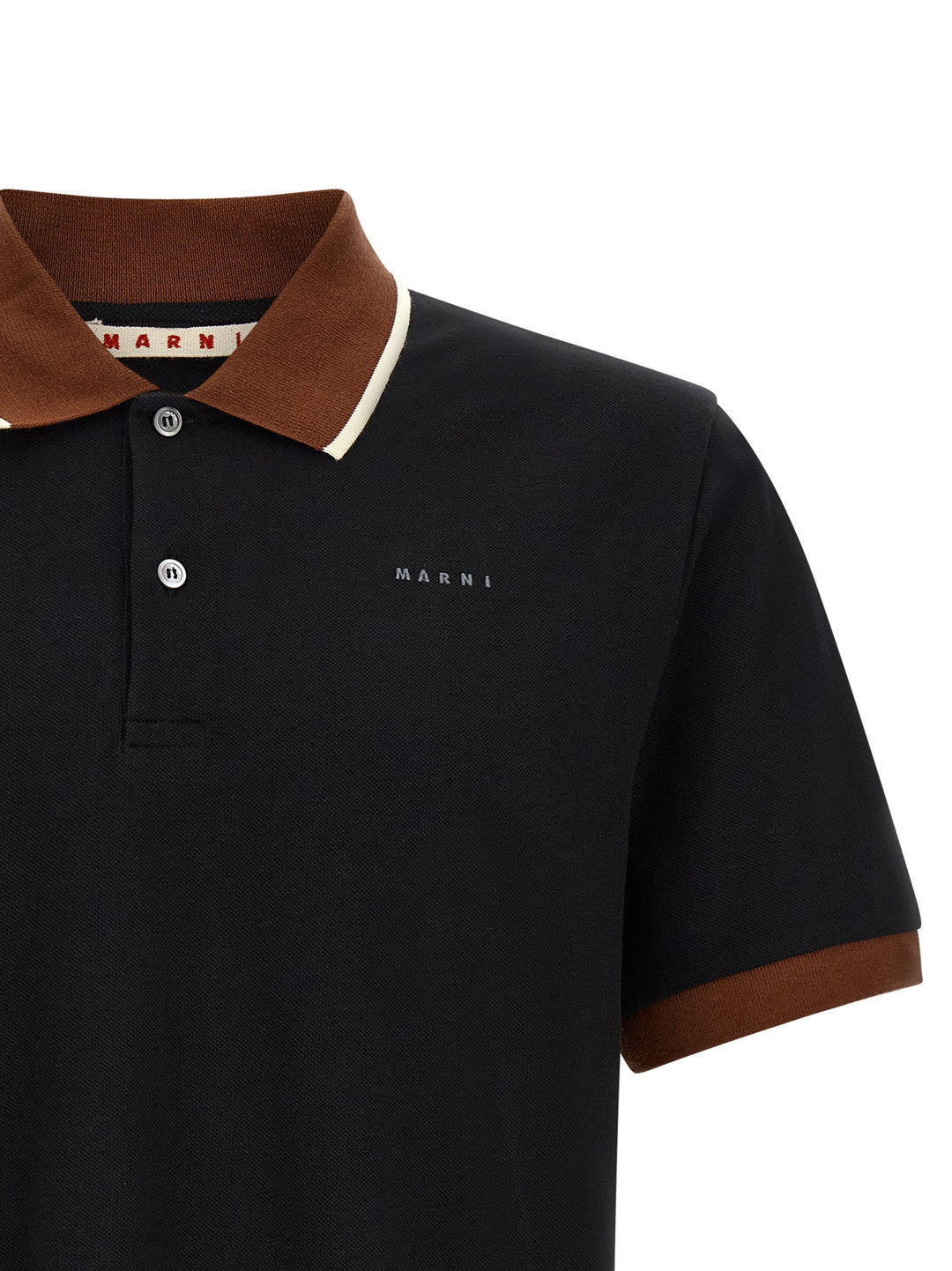 Marni With Contrasting Details Polo - Black | 2e737ef8ac02f069246a7dd0202089b4654b65d4