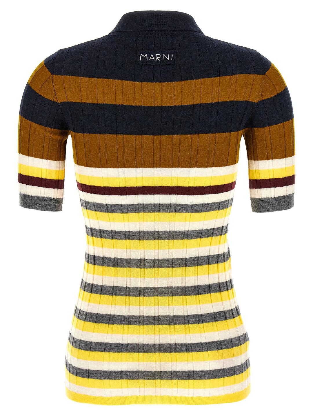 Marni Ribbed Wool  Shirt Polo - Multicolor | 4be1eb5e98f171ef9a1dde650a02c6aa5c760e3b