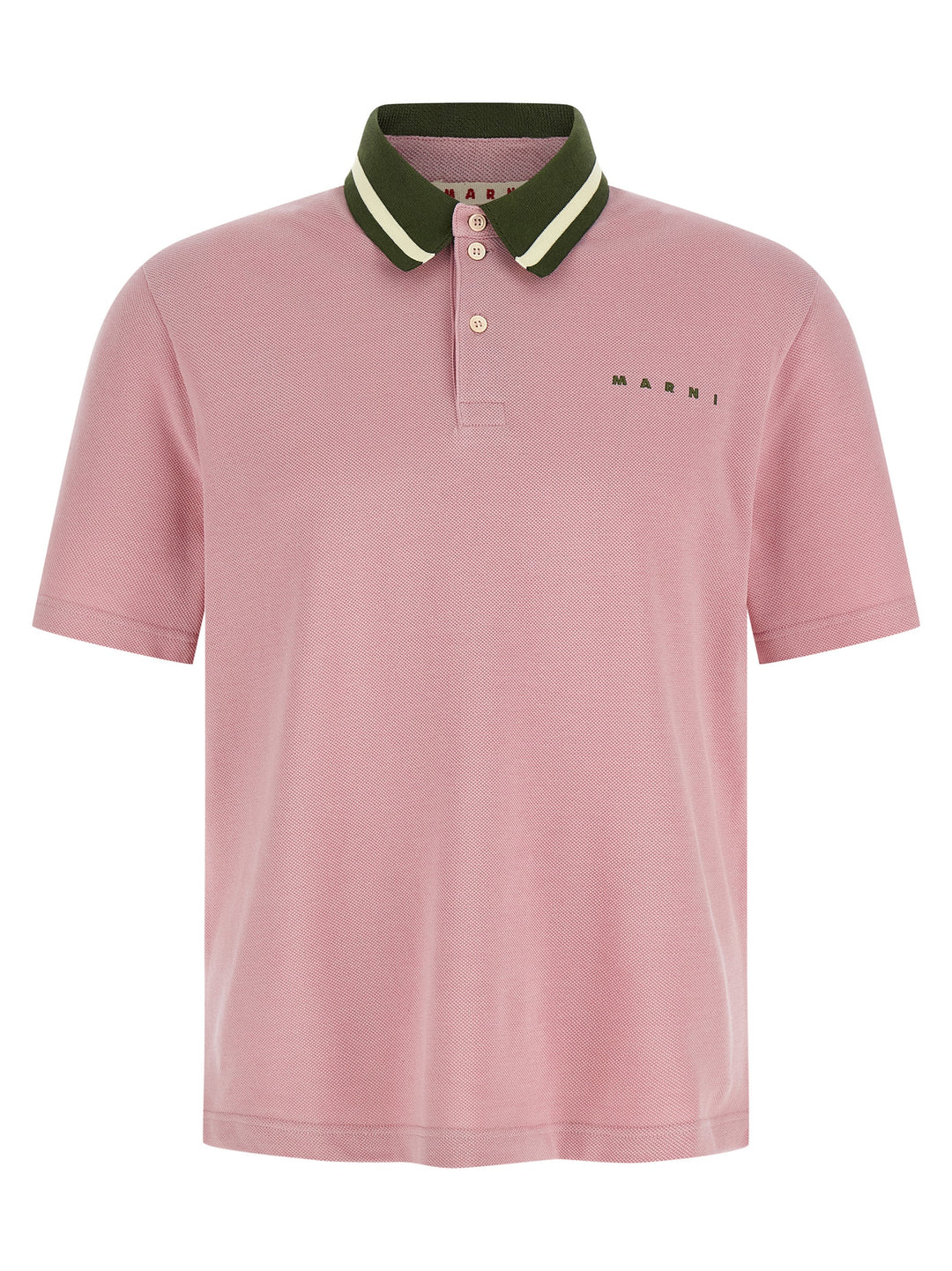 Marni Piqué Cotton  Shirt Polo - Pink | 50bdde45d8d89f9a729e98ae82482dfbcfeb0c71