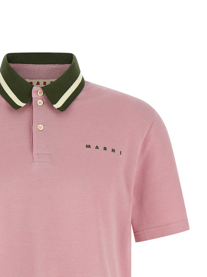 Marni Piqué Cotton  Shirt Polo - Pink | fa91fc457d464257e0747198ddf743a6daeda92a