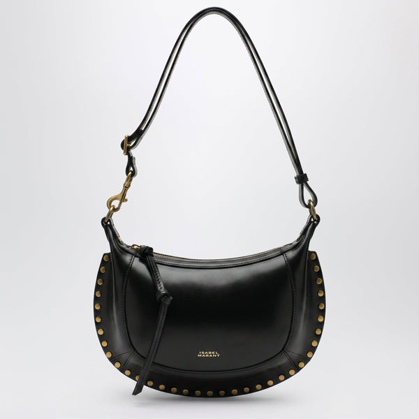Oskan Moon Studded Calfskin Leather Bag In Black