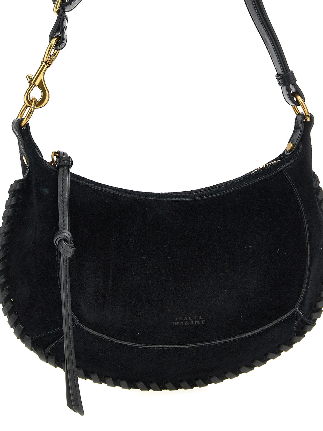 Isabel Marant Oskan Moon Shoulder Bags - Black | feef7075c1f16c5b6374aeb9a11c36a7637101a6