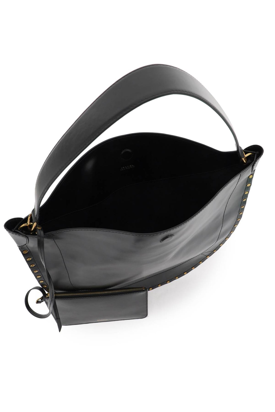 Smooth Leather Hobo Bag With