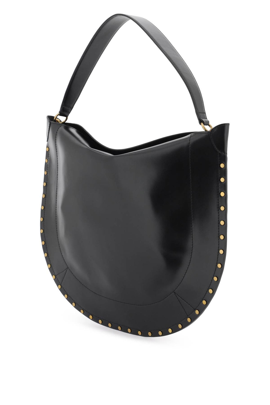 Smooth Leather Hobo Bag With