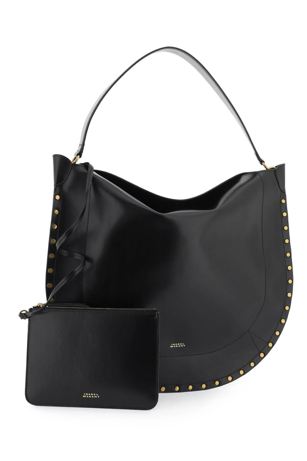 Smooth Leather Hobo Bag With