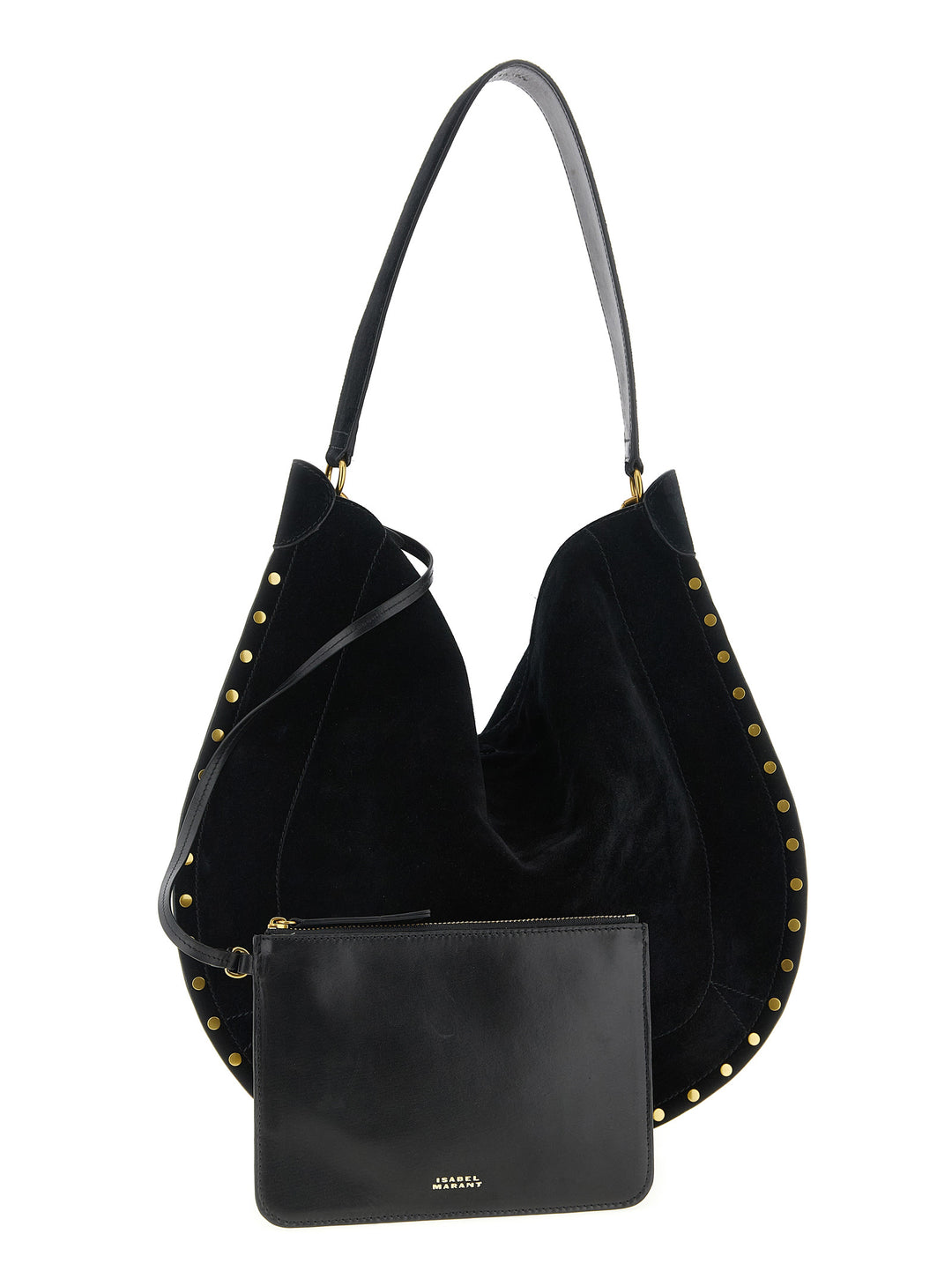 Isabel Marant Oskan Hobo Soft Shoulder Bags - Black | 2652d97f3bdfe89dd628541cdb6715273849cef7