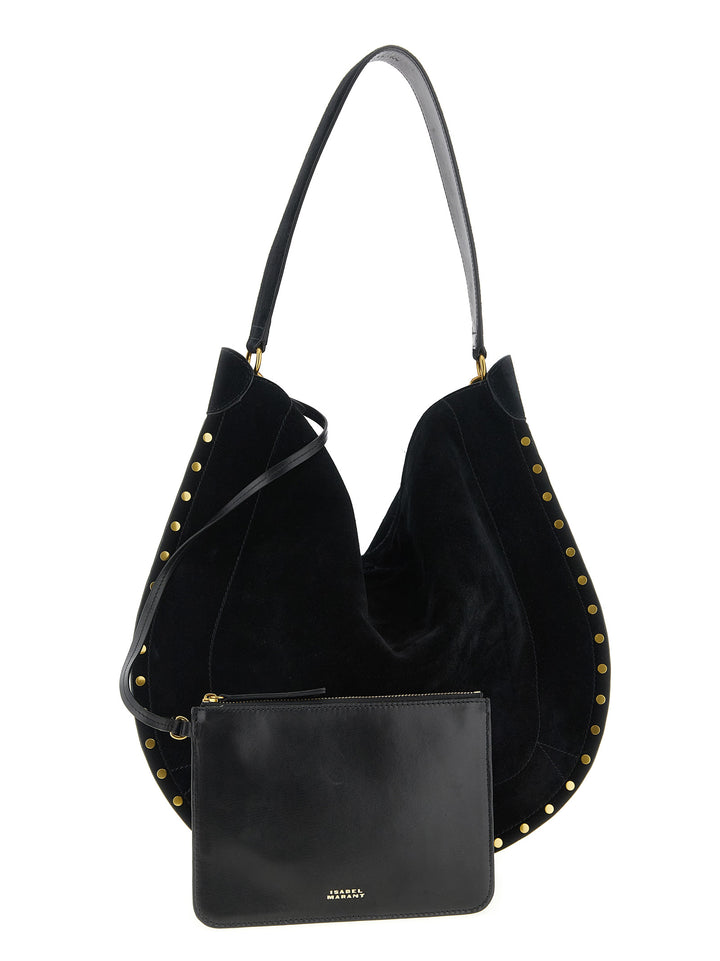 Isabel Marant Oskan Hobo Soft Shoulder Bags - Black | 2652d97f3bdfe89dd628541cdb6715273849cef7