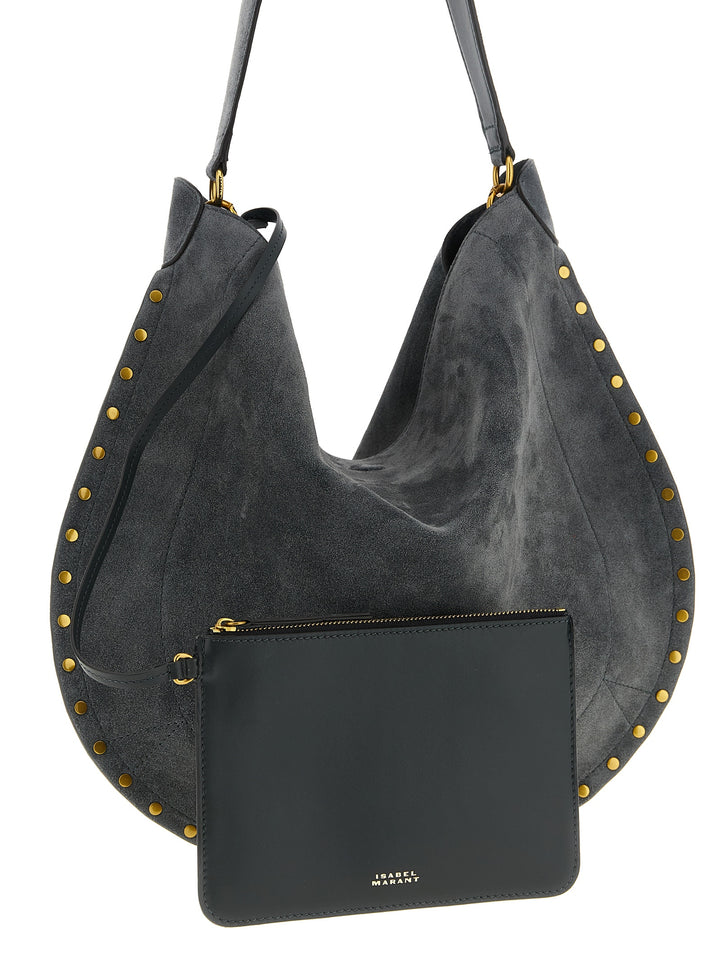 Isabel Marant Oskan Hobo Soft Shoulder Bags - Gray | daab9723d11d457cbb0b7679fa67d620c03c08a1