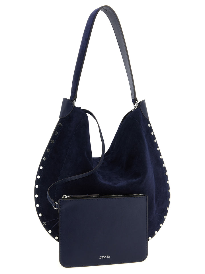 Isabel Marant Oskan Hobo Soft Shoulder Bags - Blue | 2a359d038f357ac02c6ead4c9a14c2af308d974a