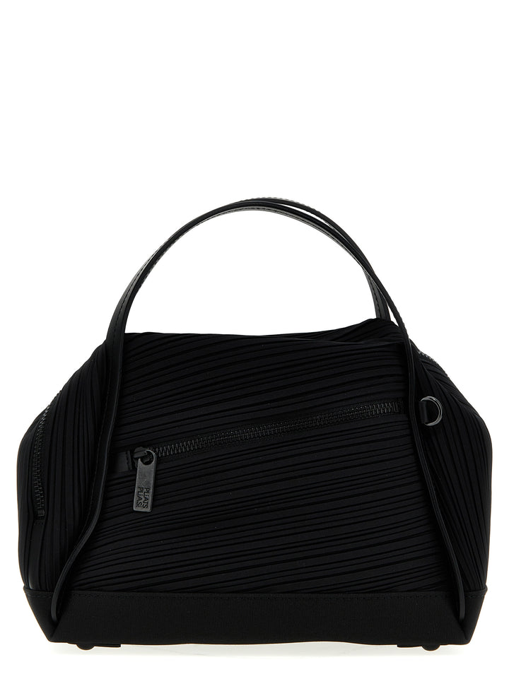 Bias Pleats Hand Bags Black