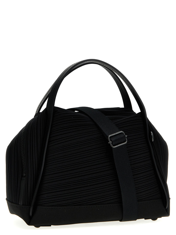 Bias Pleats Hand Bags Black