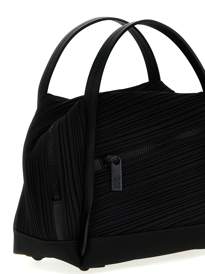 Bias Pleats Hand Bags Black