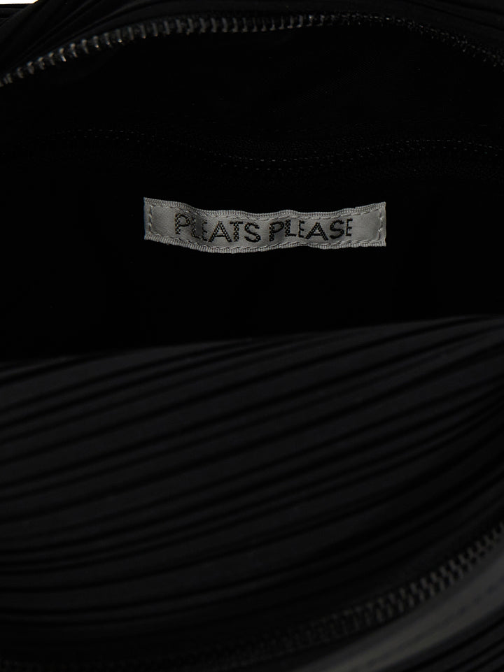 Bias Pleats Hand Bags Black