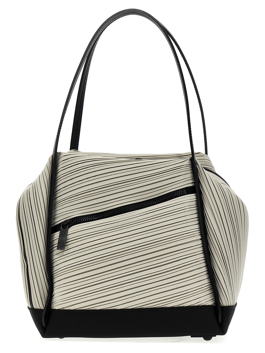 Bias Pleats Hand Bags Gray