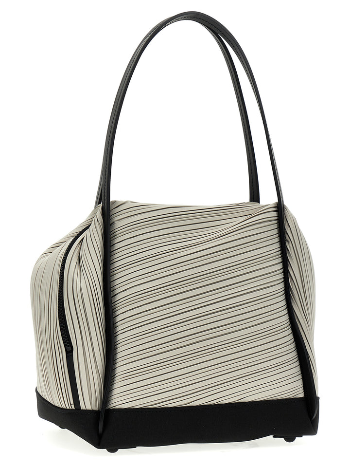 Bias Pleats Hand Bags Gray