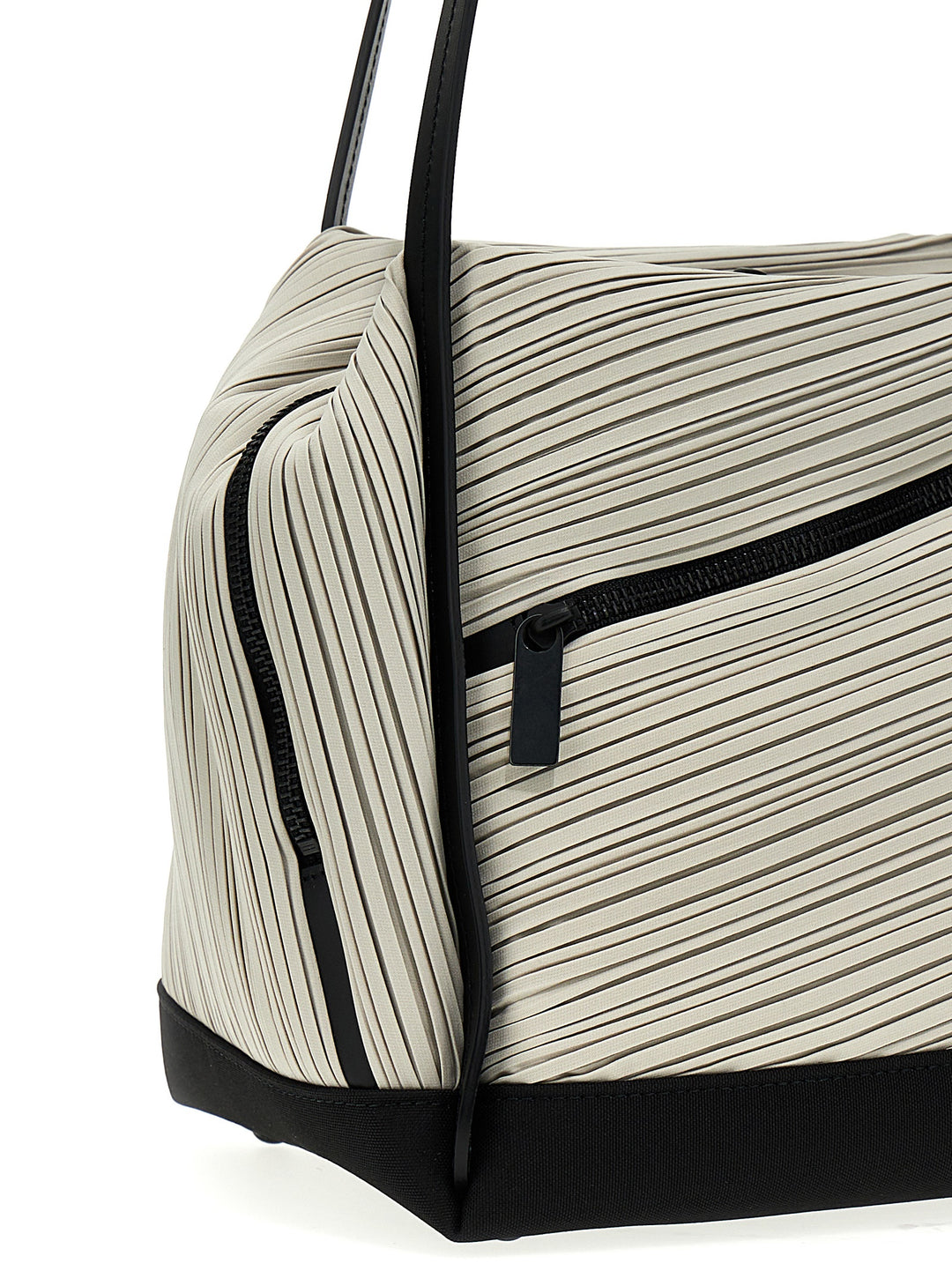 Bias Pleats Hand Bags Gray