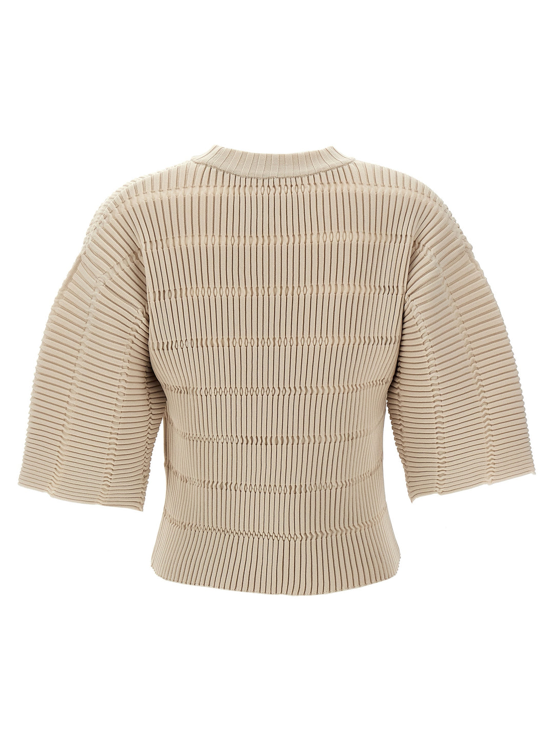 Jiggly Knit Tops Beige