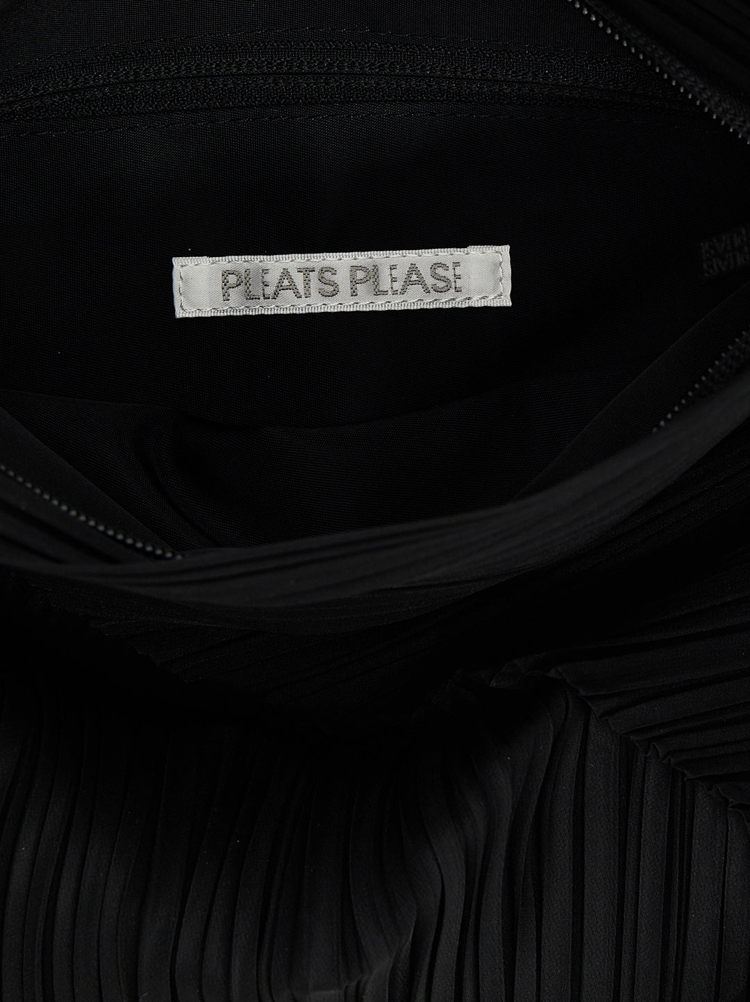 Diagonal Pleats Bag Shoulder Bags Black