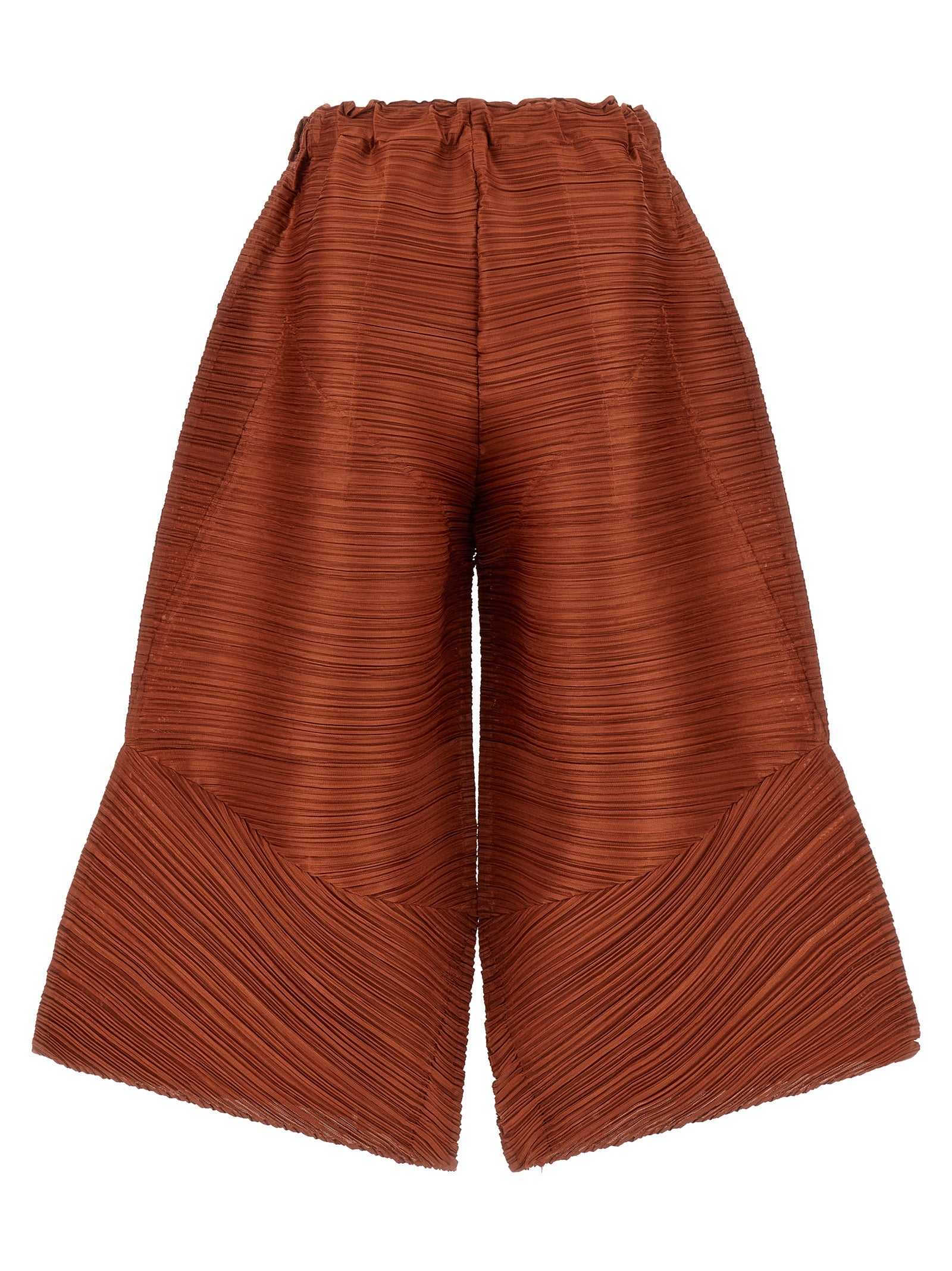 pleats please 8部丈パンツ Pleats Please Issey Miyake Thicker Bounce Pants Brown | Wanan Luxury