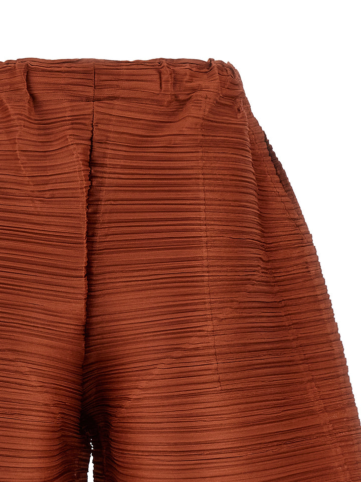 Pleats Please Issey Miyake Thicker Bounce Pants - Brown | a12d95645f618776a715f5713ba3c377768a4216