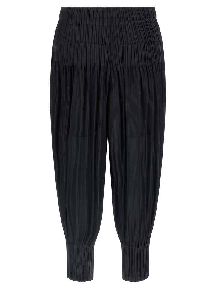 Pleats Please Issey Miyake Fluffy Basics Pants - Black | e4a6709e2b08750b4b009bd82f6e86b375114556