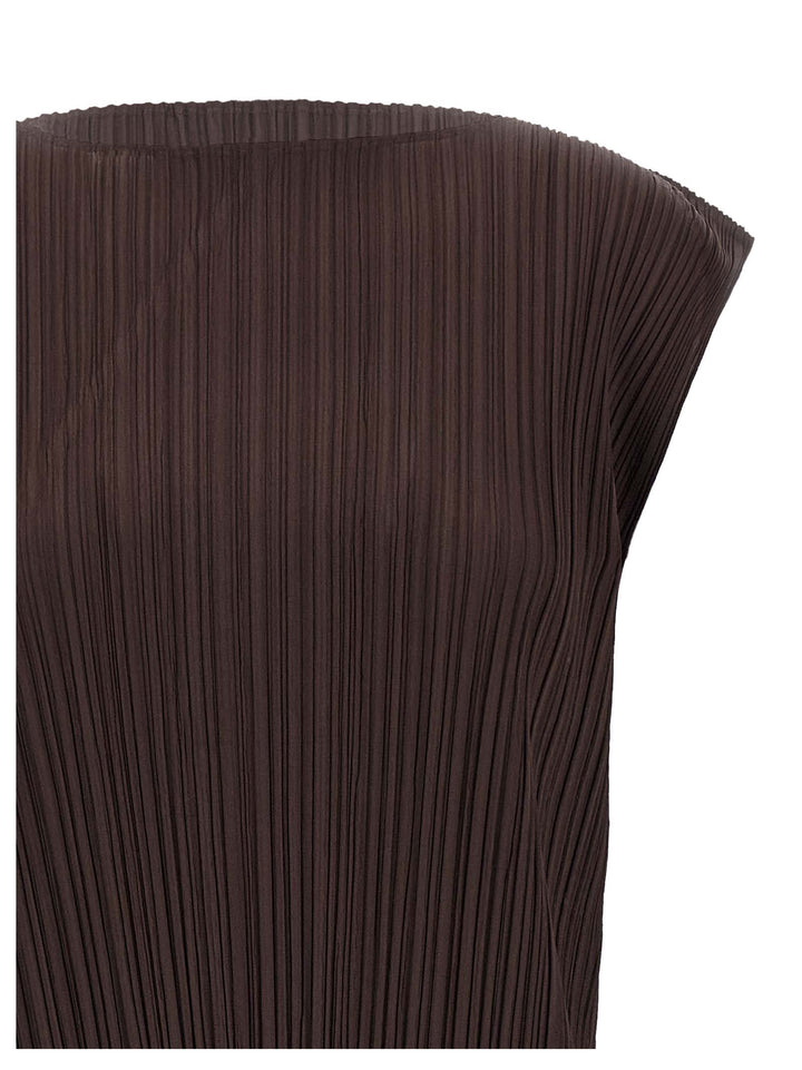 Pleats Please Issey Miyake Midi Dress Dresses - Brown | 11e527e5dedeb86b68f6a29ff3b0d8319fbd32e9