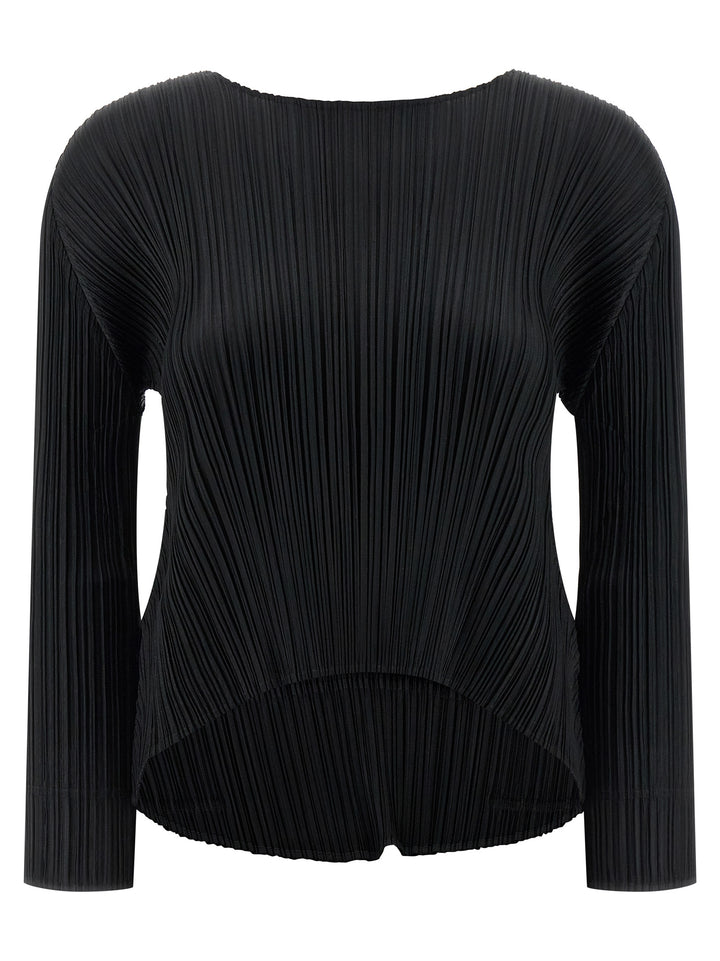 Pleats Please Issey Miyake Monthly Colors: October Shirt and Blouse - Black | 4ce05c751257f89131cac8763872cf851f3c5e9c