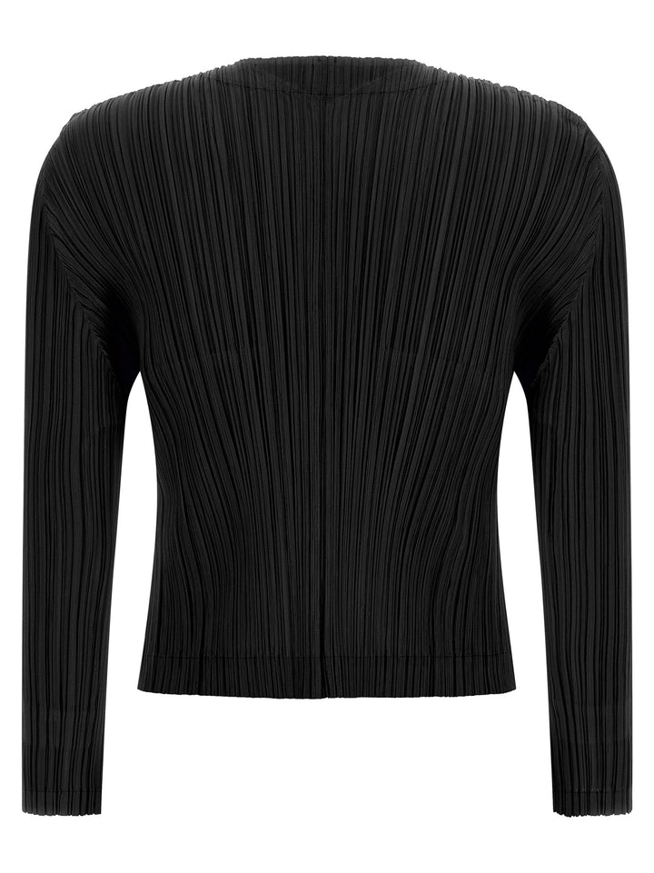 Pleats Please Issey Miyake Monthly Colors: August Sweaters and Cardigans - Black | 682c624ae3399afa550fdb836ef53f1b2c2f81d7