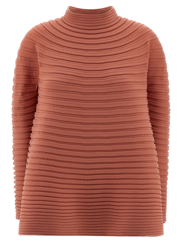 Bounce Knit Tops Pink
