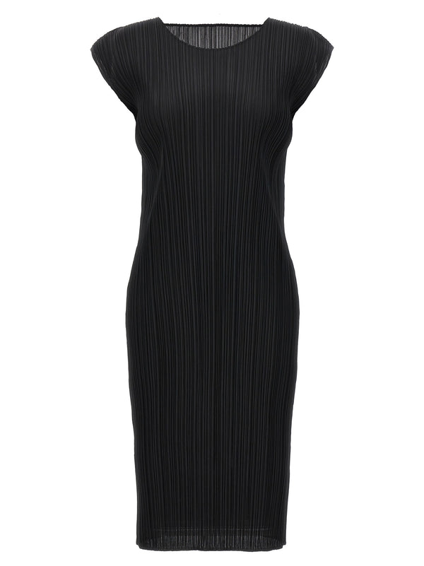 Pleated Dress Dresses Black
