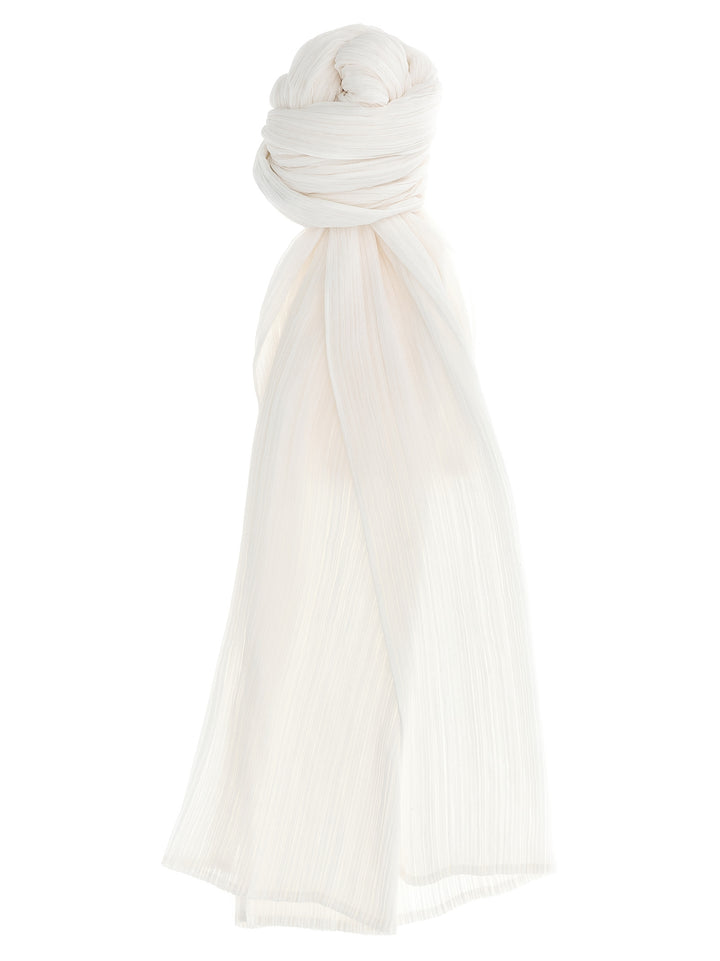 Pleats Please Issey Miyake Basic Madame-T Small Scarves and Foulards - White | a3702e0de82035d45d11d6f5c32fd3454d5cbdfa