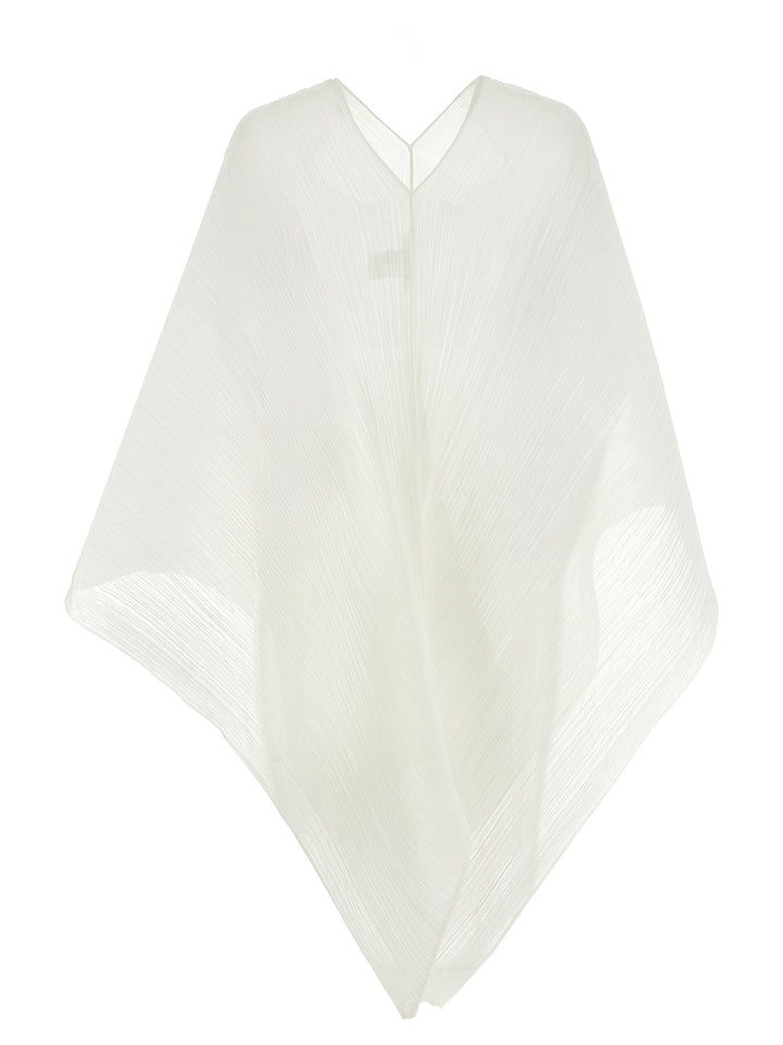 Pleats Please Issey Miyake Basic Madame-T Small Scarves and Foulards - White | d4f1bafb3d0dc1850e6099705a782899ad631c7d
