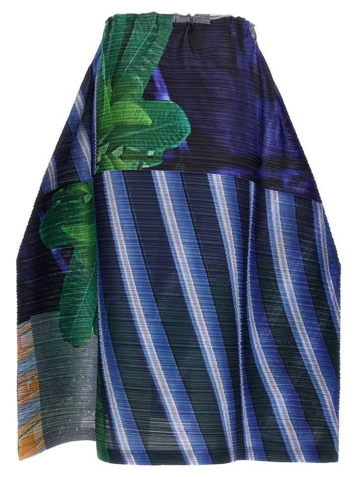 Pleats Please Issey Miyake City Collage Skirts - Blue | 8356e7054ef9706f68a4f630edc4bb6998a0e284
