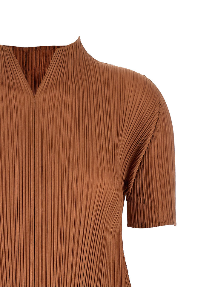 Pleats Please Issey Miyake Monthly Colors: March Dresses - Brown | 707dd0ba65d5c19415a232fbd0948ebc8420544d