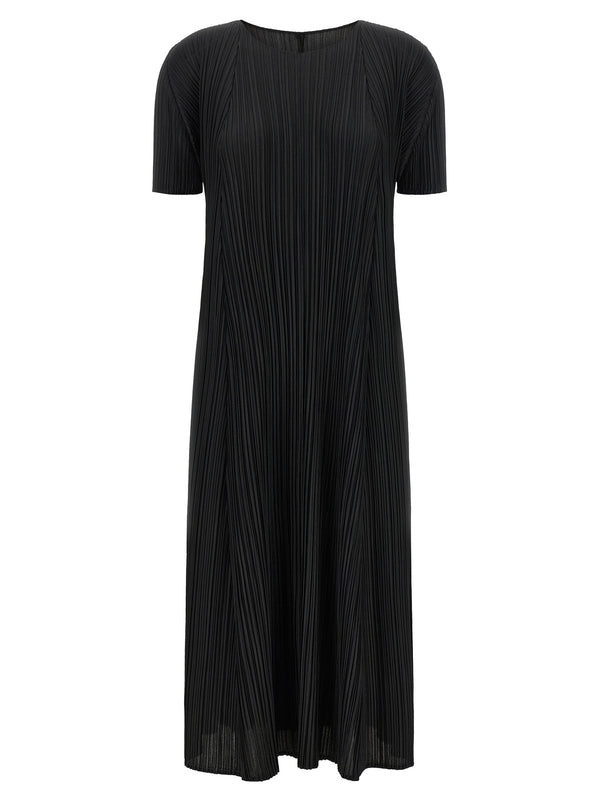 Mellow Pleats Dresses Black