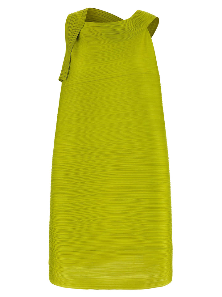 Pleats Please Issey Miyake Bouncy Basket Dresses - Green | 85cf8e225f3e69769568a6d596119912513a7a53
