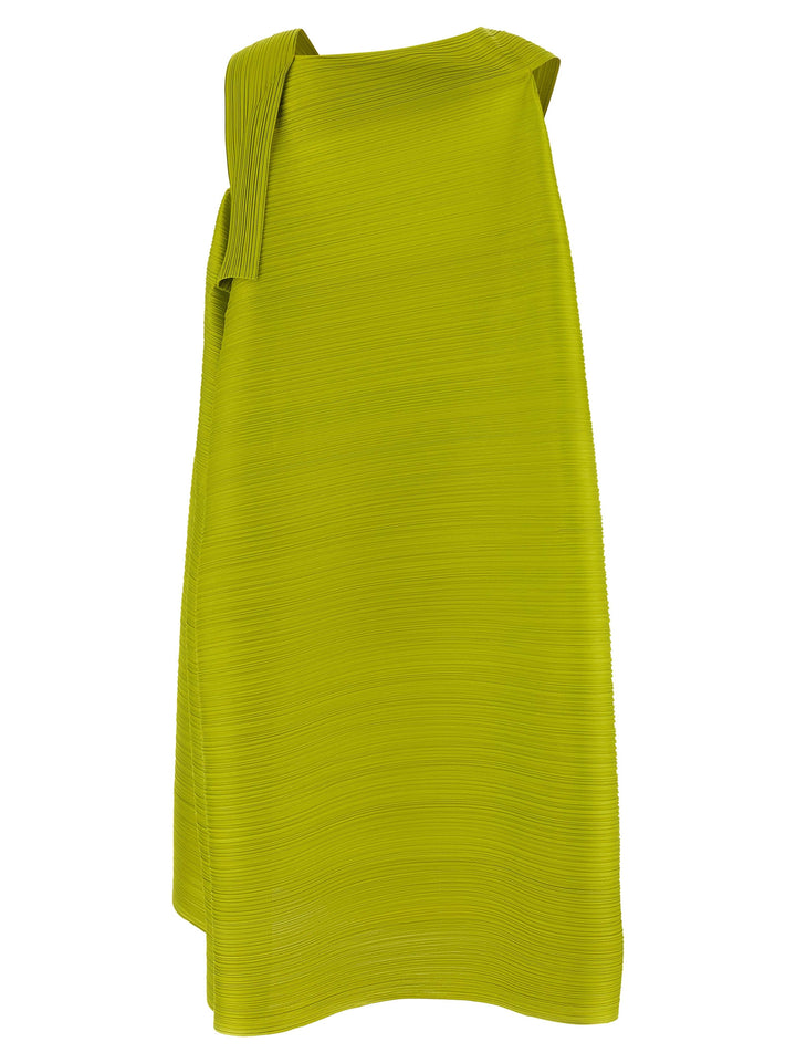 Pleats Please Issey Miyake Bouncy Basket Dresses - Green | 6debf06de884dffb209a8b6406f9ca8e61fb02c8