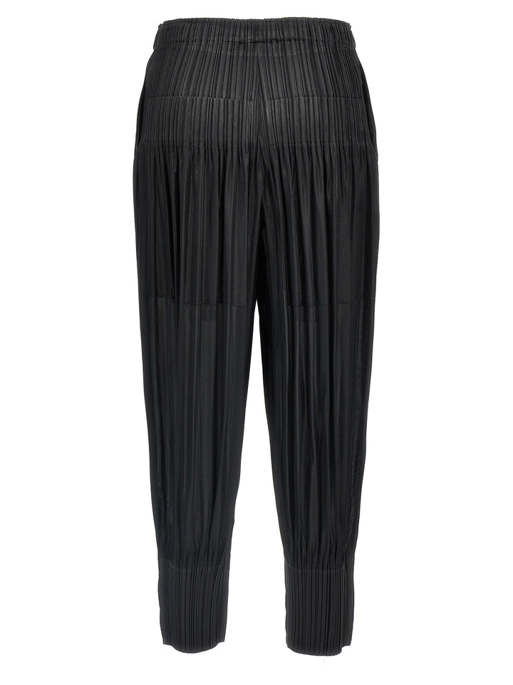 Pleats Please Issey Miyake Fluffy Basics Pants - Black | f968e3c39b16113973242ad639c280bd5c9478ed
